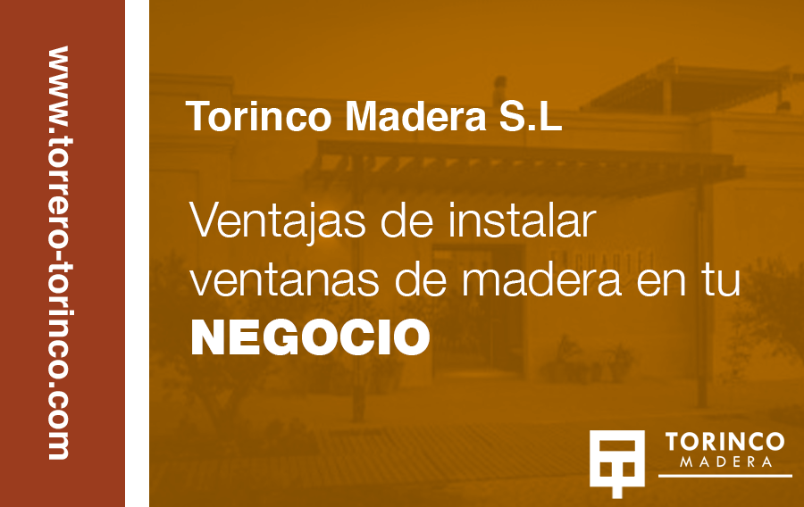 ventanas de madera en negocio