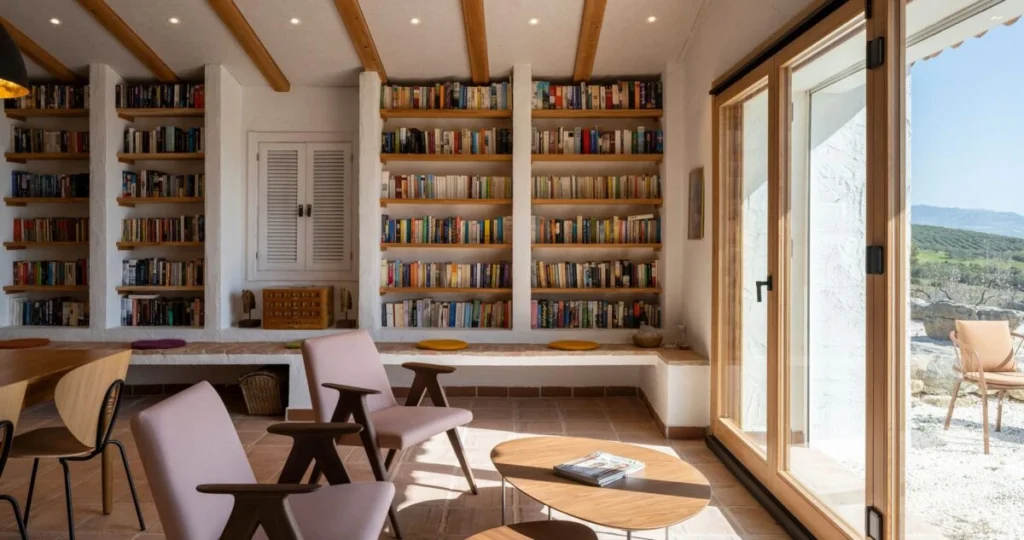 ventanas de madera con acabado brocheado